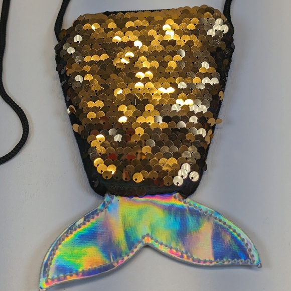 🎃 Mermaid Tail Flip-Sequin Crossbody Purse Small - Picture 3 of 9